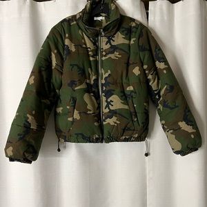 Camo puffer jacket